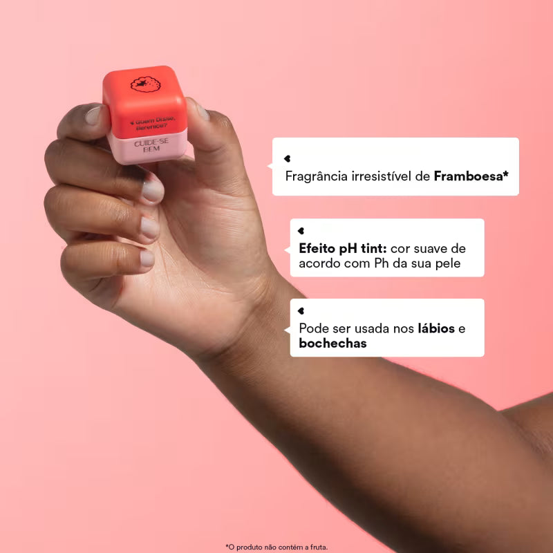 Balm Labial Multifuncional Framboesa Cuide-se Bem Feira 2g