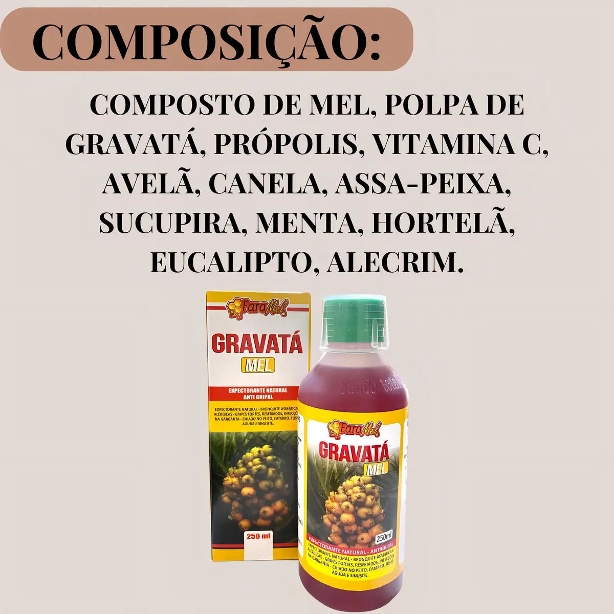 Xarope Expectorante Gravatá Mel - 250ml