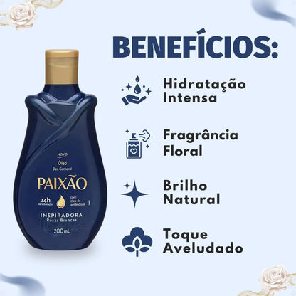 Óleo Corporal Paixão Inspiradora Rosas Brancas 200Ml