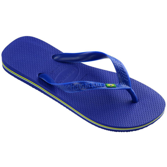 Chinelo Havaianas Brasil Azul com listra lateral