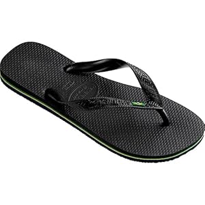 Chinelo Havaianas Brasil Preta com listra