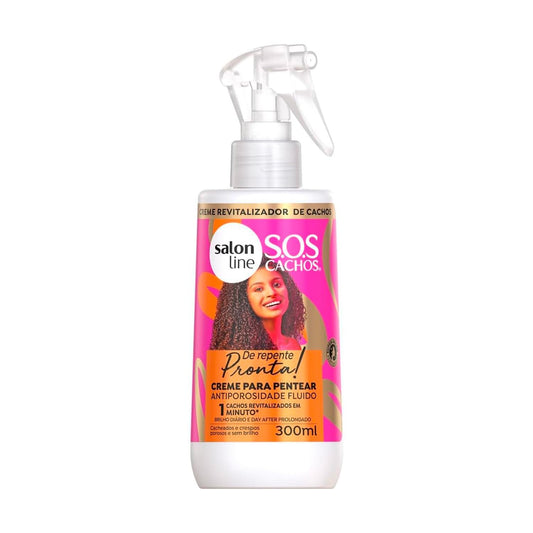 Creme para Pentear Antiporosidade Fluido Salon Line Sos Cachos De Repente Pronta! 300ml
