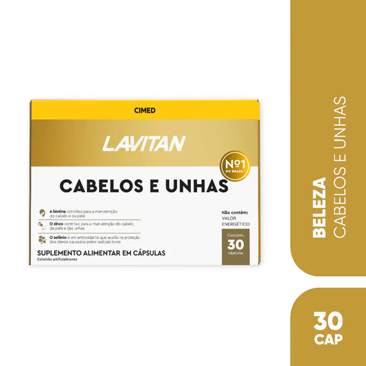 Lavitan Cabelos e Unhas com 30 Cápsulas