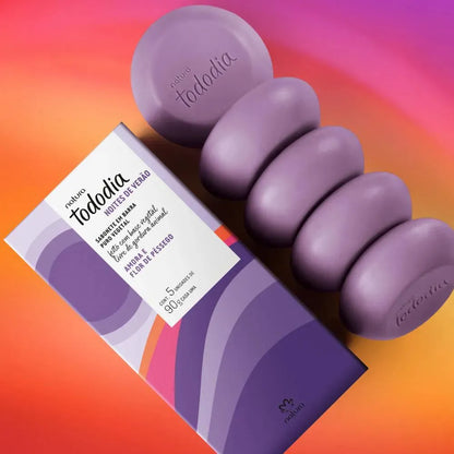 Sabonete em Barra Puro Vegetal Tododia Amora e Flor de Pêssego – Kit com 5 Unidades