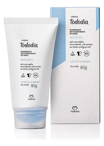 Natura tododia desodorante  em creme invisível leite de algodão 80g