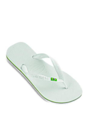 Chinelo Havaianas Brasil Branco ou Azul com listra lateral