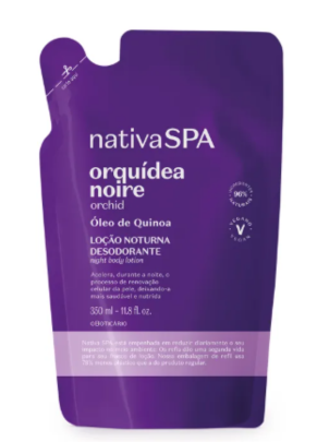 Refil Loção Noturna Desodorante Corporal Nativa SPA Orquídea Noire 350ml