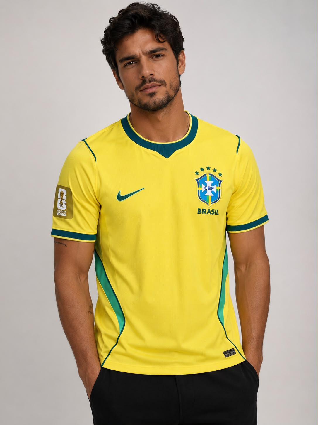 Camiseta Brasil Oficial Amarela 2026/27