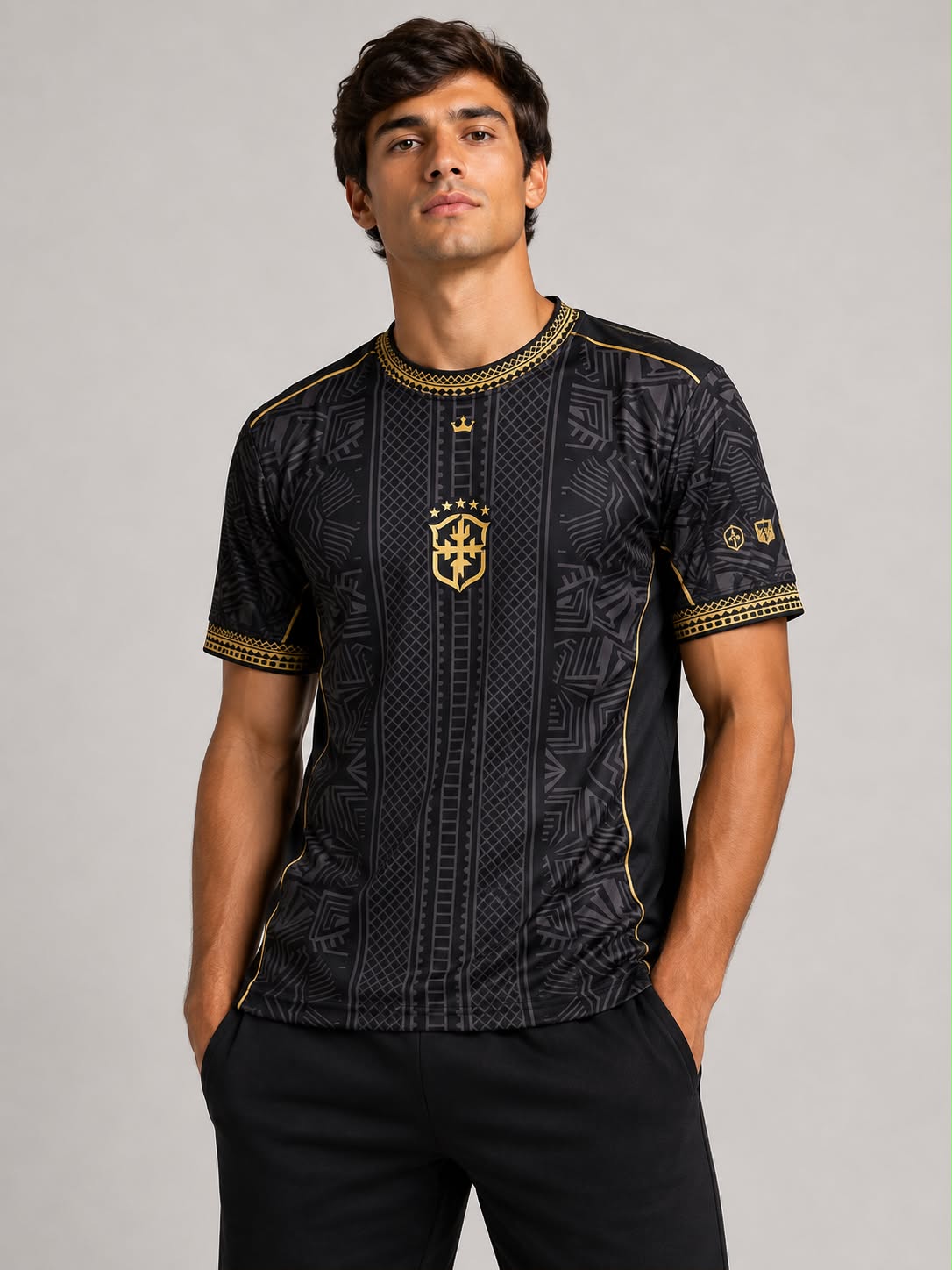 Camisa do Brasil - Edição Especial Preta e Dourada