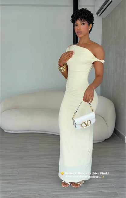 Vestido Longo Drapeado