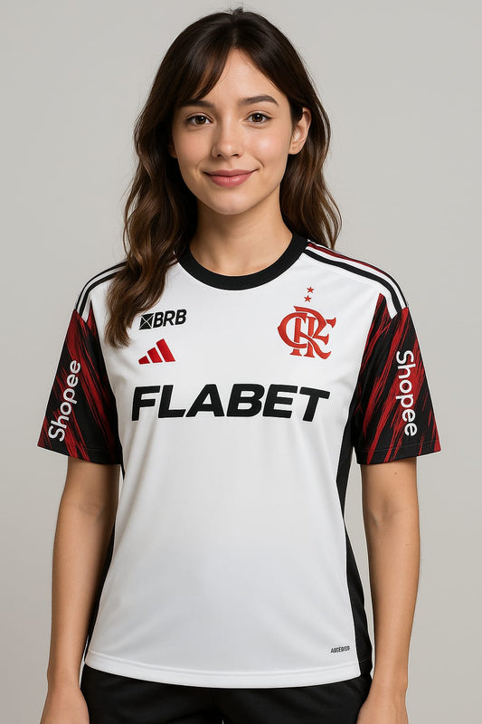 Camiseta time Flamengo Branca Oficial 2025