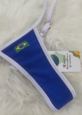 Biquini Estampa Brasil - Azul