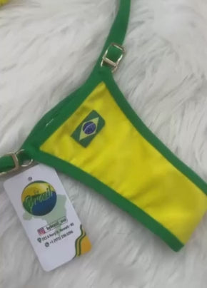 Biquini Estampa Brasil - Amarelo
